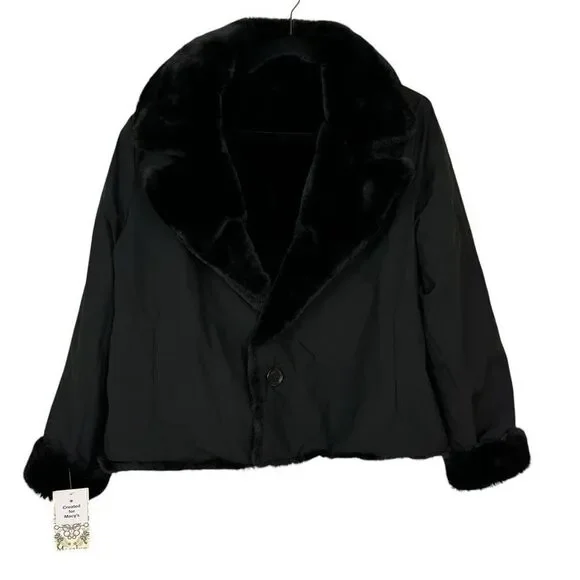 Reversible Faux Fur Jacket - Size XL - Picture 5 of 8